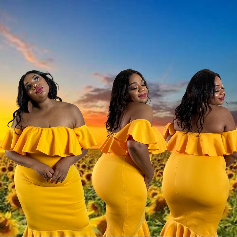 SUNFLOWER COCKTAIL DRESS